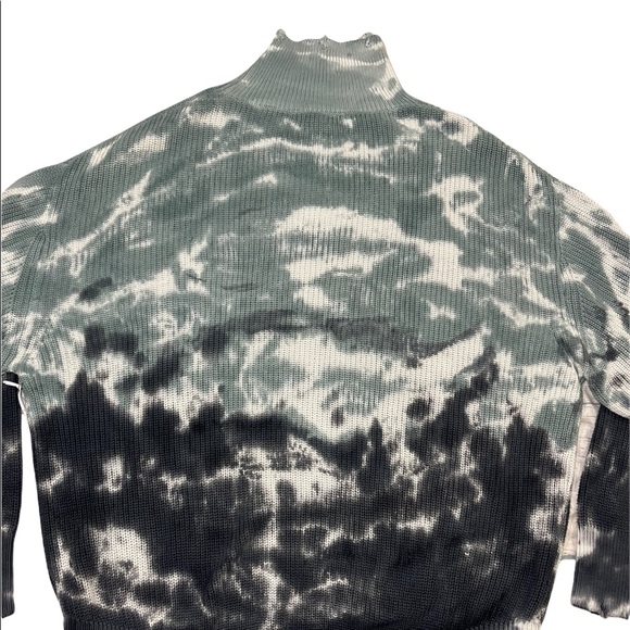 Young Fabulous & Broke Sweater Cameron Oversized Distressed Tie Dye Blue Tunic - Picture 8 of 16